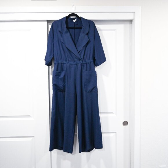 Rodebjer Small Talia Spring Jumpsuit in Navy 100% Wool - Picture 2 of 8